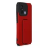 Mey İthalat®   Redmi 12C Kılıf Mega Standlı Silikon - Kırmızı