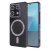 Mey İthalat®   Redmi 13C Joke Simli Magneticsafe Kılıf - Derin Mor