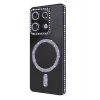 Mey İthalat®   Redmi 13C Joke Simli Magneticsafe Kılıf - Derin Mor