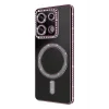 Mey İthalat®   Redmi 13C Joke Simli Magneticsafe Kılıf - Pembe