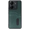 Mey İthalat®   Redmi 13C Kılıf Sara Kartvizitli Deri Kılıf - Koyu Yeşil