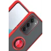Mey İthalat®   Redmi 15 4G Montreal Yüzüklü Silikon Kapak - Kırmızı