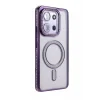 Mey İthalat®   Redmi 15C 4G Joke Simli Magneticsafe Kılıf - Derin Mor