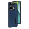 Mey İthalat®   Redmi 15C 4G Sara Kartvizitli Deri Kılıf - Lacivert