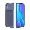 Mey İthalat®   Redmi 9A Kılıf Auto Focus Karbon Kapak - Lacivert