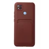 Mey İthalat®   Redmi 9C Kılıf Kelvin Kartvizitli Silikon - Bordo