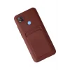 Mey İthalat®   Redmi 9C Kılıf Kelvin Kartvizitli Silikon - Bordo
