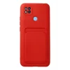 Mey İthalat®   Redmi 9C Kılıf Kelvin Kartvizitli Silikon - Kırmızı