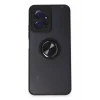 Mey İthalat®   Redmi Note 12 4G Kılıf Montreal Yüzüklü Silikon Kapak - Siyah