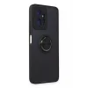 Mey İthalat®   Redmi Note 12 4G Kılıf Montreal Yüzüklü Silikon Kapak - Siyah