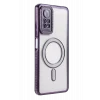 Mey İthalat®   Redmi Note 12 Pro 4G Joke Simli Magneticsafe Kılıf - Derin Mor