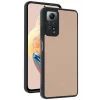Mey İthalat®   Redmi Note 12 Pro 4G Kılıf Aras Deri Kapak - Pudra
