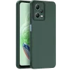 Mey İthalat®   Redmi Note 12 Pro 5G Kılıf Nano içi Kadife Silikon - Koyu Yeşil