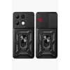 Mey İthalat®   Redmi Note 13 4G Kılıf Pars Lens Yüzüklü Silikon - Siyah