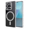 Mey İthalat®   Redmi Note 13 Pro 4G Joke Simli Magneticsafe Kılıf - Gümüş