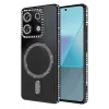 Mey İthalat®   Redmi Note 13 Pro 4G Joke Simli Magneticsafe Kılıf - Siyah