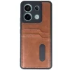 Mey İthalat®   Redmi Note 13 Pro 5G Kılıf Sara Kartvizitli Deri Kılıf - Taba