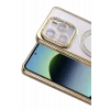 Mey İthalat®   Redmi Note 14 4G Joke Simli Magneticsafe Kılıf - Gold
