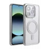 Mey İthalat®   Redmi Note 14 4G Joke Simli Magneticsafe Kılıf - Gümüş