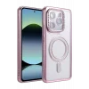 Mey İthalat®   Redmi Note 14 4G Joke Simli Magneticsafe Kılıf - Pembe
