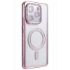 Mey İthalat®   Redmi Note 14 4G Joke Simli Magneticsafe Kılıf - Pembe