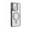 Mey İthalat®   Redmi Note 14 4G Joke Simli Magneticsafe Kılıf - Siyah