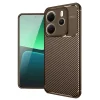 Mey İthalat®   Redmi Note 14 4G Kılıf Auto Focus Karbon Kapak - Kahverengi
