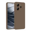 Mey İthalat®   Redmi Note 14 4G Kılıf First Silikon - Kahverengi