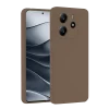 Mey İthalat®   Redmi Note 14 4G Kılıf First Silikon - Kahverengi