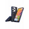 Mey İthalat®   Redmi Note 14 4G Montreal Yüzüklü Silikon Kapak - Lacivert