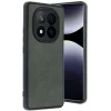 Mey İthalat®   Redmi Note 14 Pro 4G Kılıf Aras Deri Kapak - Koyu Yeşil