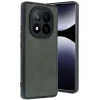 Mey İthalat®   Redmi Note 14 Pro 4G Kılıf Aras Deri Kapak - Koyu Yeşil