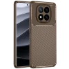 Mey İthalat®   Redmi Note 14 Pro 4G Kılıf Auto Focus Karbon Kapak - Kahverengi