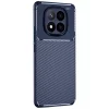Mey İthalat®   Redmi Note 14 Pro 4G Kılıf Auto Focus Karbon Kapak - Lacivert