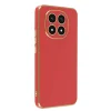 Mey İthalat®   Redmi Note 14 Pro 4G Kılıf Volet Silikon - Kırmızı