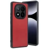 Mey İthalat®   Redmi Note 14 Pro 5G Kılıf Aras Deri Kapak - Kırmızı