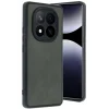 Mey İthalat®   Redmi Note 14 Pro 5G Kılıf Aras Deri Kapak - Koyu Yeşil