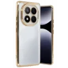 Mey İthalat®   Redmi Note 14 Pro 5G Kılıf  Lensli Silikon - Gold