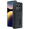Mey İthalat®   Redmi Note 14 Pro 5G Kılıf Sara Kartvizitli Deri Kılıf - Siyah