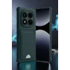 Mey İthalat®   Redmi Note 14 Pro Plus Kelvin Kartvizitli Silikon - Koyu Yeşil