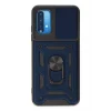 Mey İthalat®   Redmi Note 9 4G Kılıf Pars Lens Yüzüklü Silikon - Lacivert