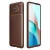 Mey İthalat®   Redmi Note 9 5G Kılıf Auto Focus Karbon Kapak - Kahverengi