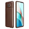 Mey İthalat®   Redmi Note 9 5G Kılıf Auto Focus Karbon Kapak - Kahverengi