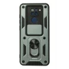 Mey İthalat®   Redmi Note 9 Kılıf Pars Lens Yüzüklü Silikon - Yeşil