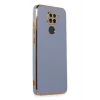 Mey İthalat®   Redmi Note 9 Kılıf Volet Silikon - Mavi