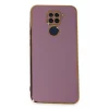 Mey İthalat®   Redmi Note 9 Kılıf Volet Silikon - Mor