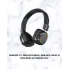 Mey İthalat® Renkli Işık Efektli Bluetooth 5.3 Müzik Kulaklığı Yeni Nesil