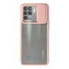 Mey İthalat®   Reno 5 Lite Kılıf Palm Buzlu Kamera Sürgülü Silikon - Pembe