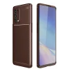 Mey İthalat®   Reno 5 Pro Kılıf Auto Focus Karbon Kapak - Kahverengi