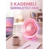Mey İthalat® RGB Işıklı 3 Kademeli USB Şarjlı Masaüstü Vantilatör